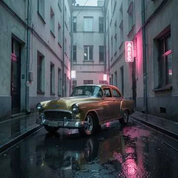 Старый двор, серый свет, тихий ход