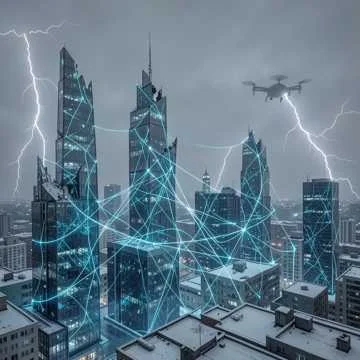 Кабель режет тьму.