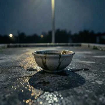 На улице ночь, фонари светят тускло,