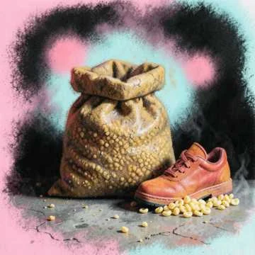 Артемка жует сухарики