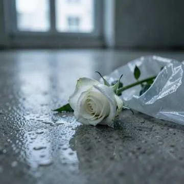 Леха Самурай взял букет в руках,