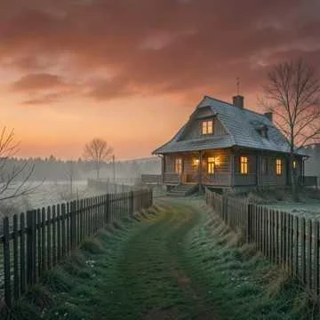 В Подгощах утро встает над рекой,