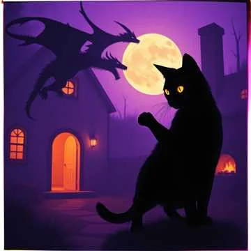 Чёрный магический кот