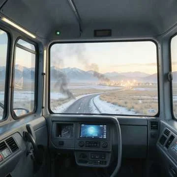 Утро в кузове, черный уголь,