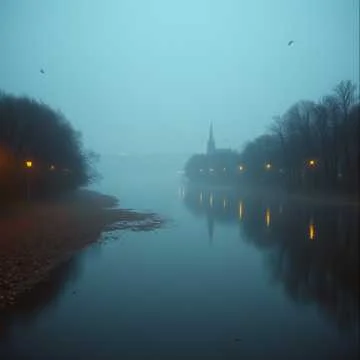 Петербург осенний, в туманной вуали,