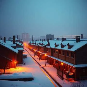 Город спит под белым одеялом,