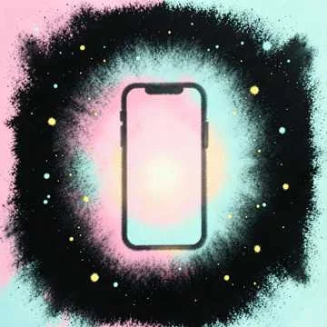 Февральский вечер, экран смартфона,