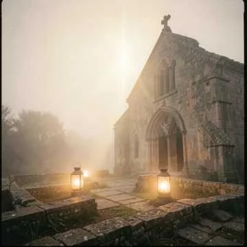 Город в тумане, заброшенный сад,