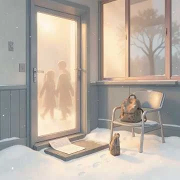 У двери стоит рюкзак,