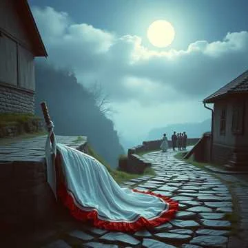 Tanyusha was beautiful, the most beautiful in the village, A red frill on the…