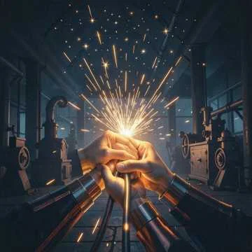 Сверкают искры в темноте
