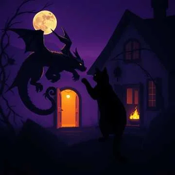 Чёрный магический кот