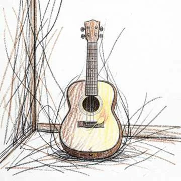 The guitar weeps in hush of night,