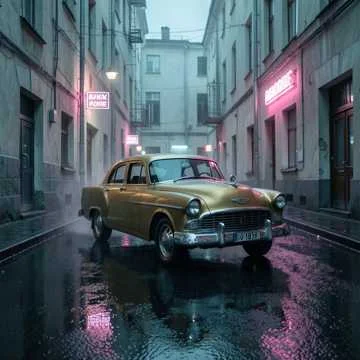Старый двор, серый свет, тихий ход