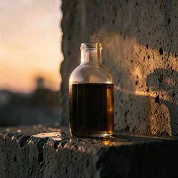 Последний луч заката на стене