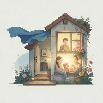 Помню, как начиналось — простой синий плащ и цветы,