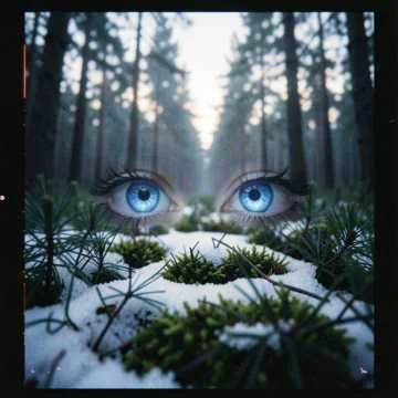 В лесу, где ель черна, как смоль,