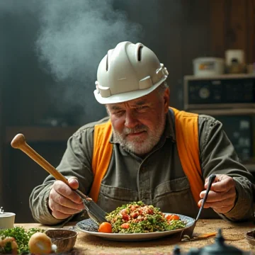 Паша сел за стол, аппетит на взлёт,