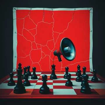 (Тяжёлый, сухой бит. Резкий удар. Синт-бас пульсирует тревогой. Голос из…