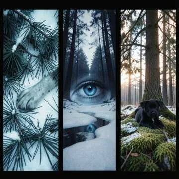 В лесу, где ель черна, как смоль,