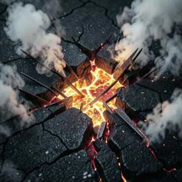 Асфальт горит, небо рвётся по швам,