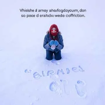 На белом поле след