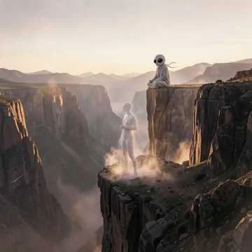Diana walks in dust and dawn