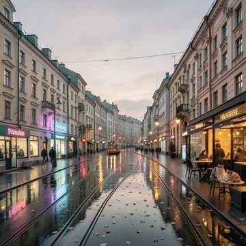Утро в Сокольниках, роса на траве,