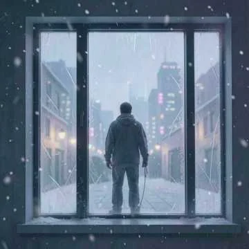 Зима холодная, в окне стекло