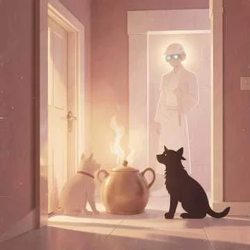 Лёша ставит чайник с утра,