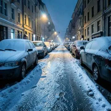 Спят машины под снегом…