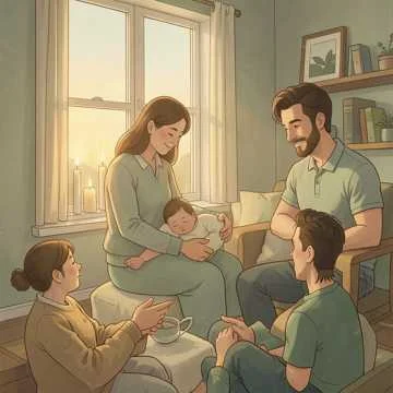 Три свечи горят в её окошке,