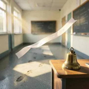 Белый бант на ветру