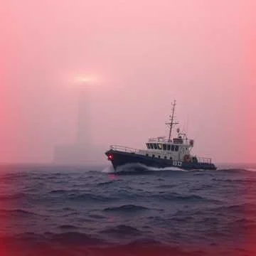Серый рассвет на воде