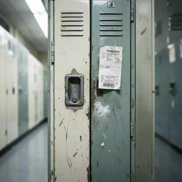 Замки на шкафчиках, в кармане — мятый чек,