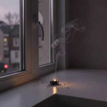 Серый вечер в окне