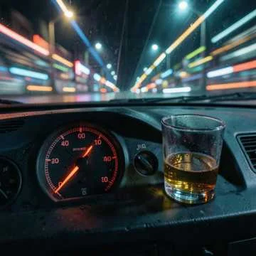 На спидометре скорость под двести,