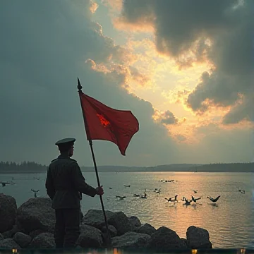 Ласкает степь седой туман