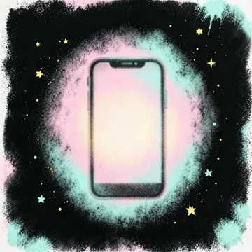 Февральский вечер, экран смартфона,