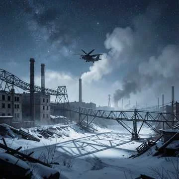 Вертушки шли над тёмной мглой,