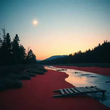 Rust-red sands