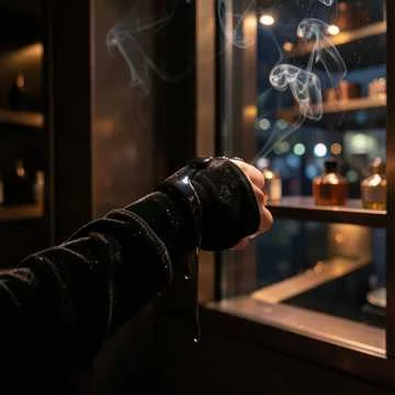 Тонкий шелк на запястьях