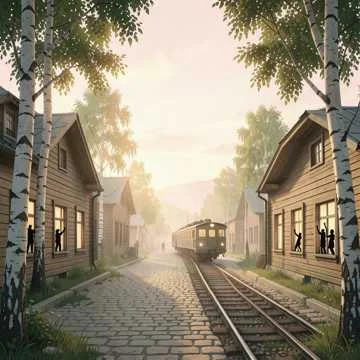 Средь берез и сосен величавых,