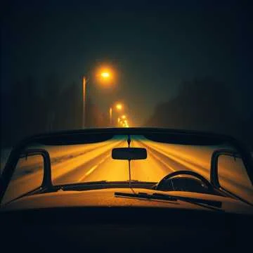 Свет мелькает на стёклах авто,