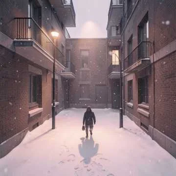 Серый двор, знакомый снег