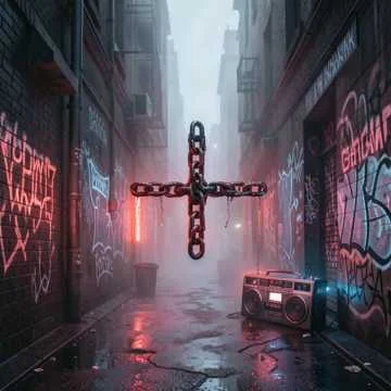 Звук перекатывающихся цепей, гул улицы) Эй, слушай ритм металла, это не просто…