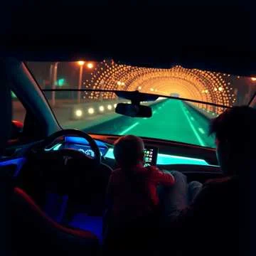 (Звук электромотора, тихая электронная музыка)