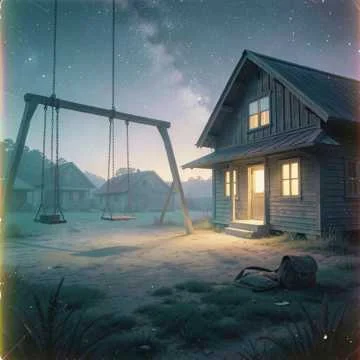 Куплет 1: Тихая деревня, вечер за окном,