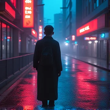 Ночной неон смывает тени с улиц,