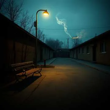 Серые дворы, фонари горят едва,